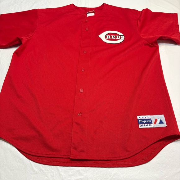 Vintage Majestic MLB Cincinnati Reds KEN GRIFFEY #30 Baseball Jersey 2XL Red USA
